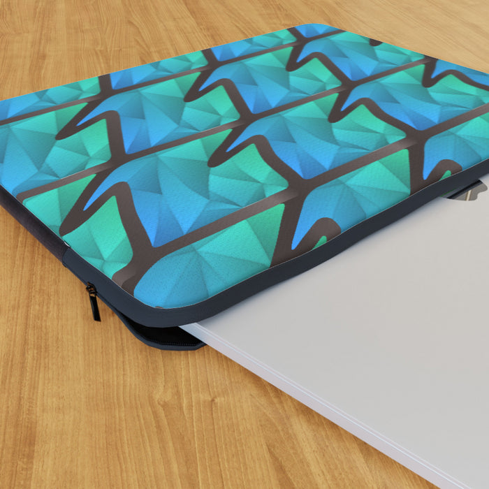 Laptop Skin - Abstract Waves Blue/Green - printonitshop