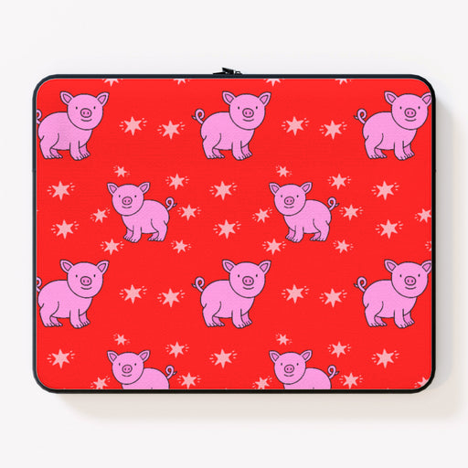 Laptop Skin - Pigs On Red - printonitshop