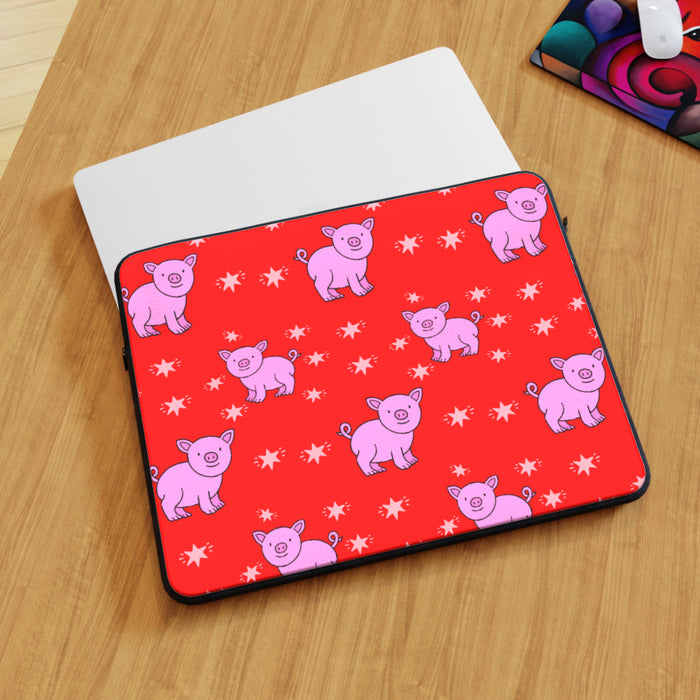 Laptop Skin - Pigs On Red - printonitshop