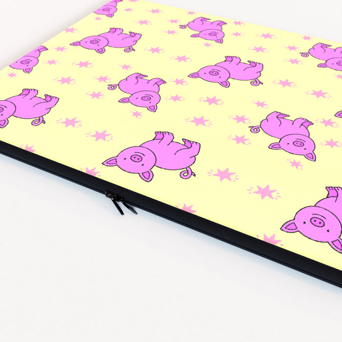 Laptop Skin - Pigs On Yellow - printonitshop