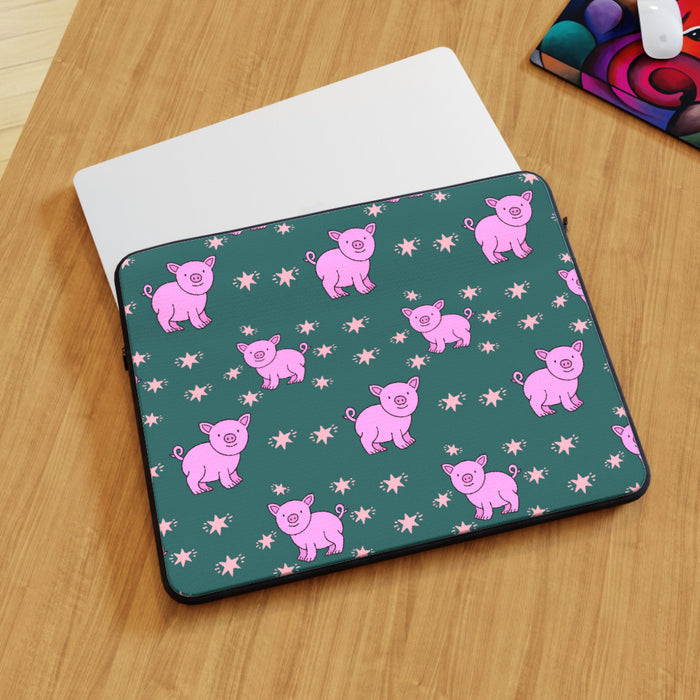 Laptop Skin - Pigs On Green - printonitshop