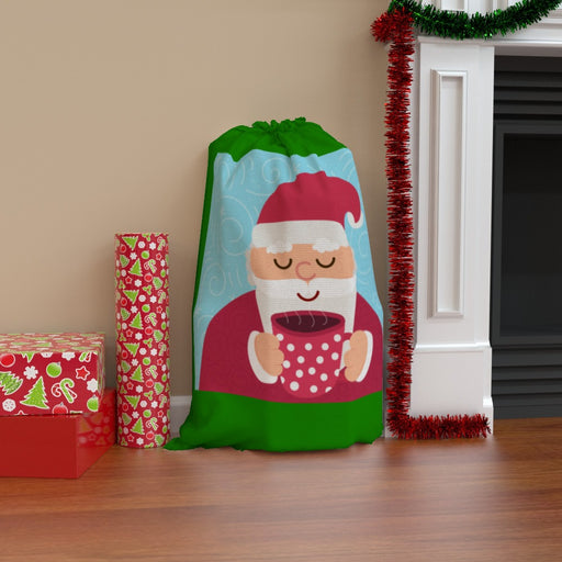 Jumbo Santa Sack - Santa's Hot Drink - Print On It