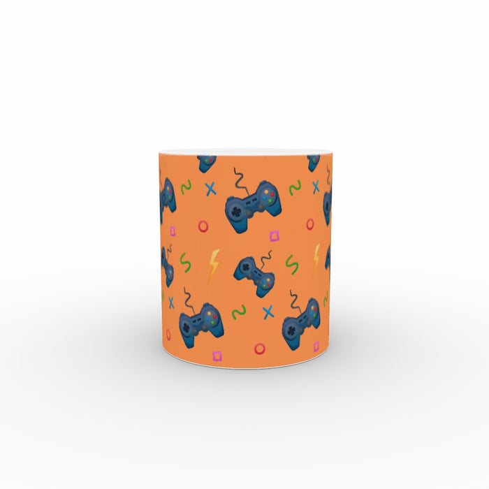 11oz Ceramic Mug - Pale Orange Gaming - printonitshop