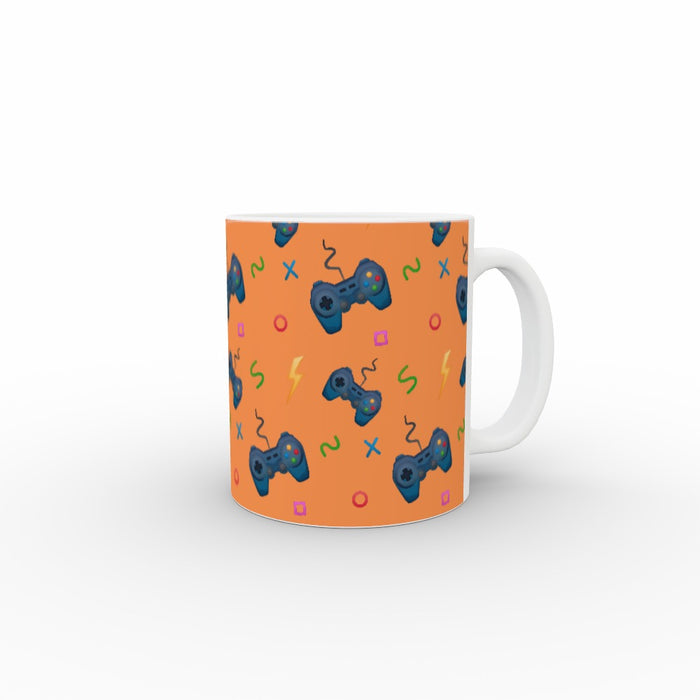 11oz Ceramic Mug - Pale Orange Gaming - printonitshop