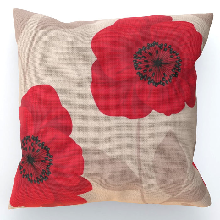 Cushions - Red Flowers - printonitshop