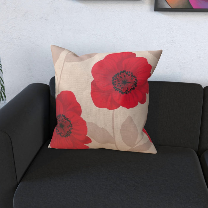 Cushions - Red Flowers - printonitshop