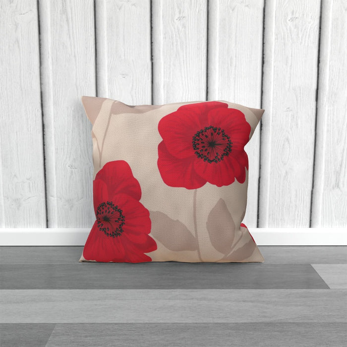 Cushions - Red Flowers - printonitshop