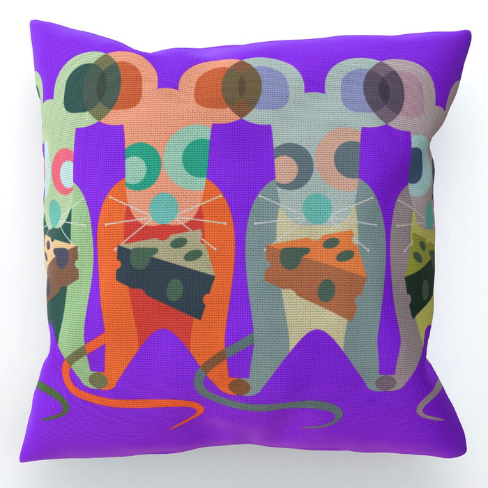 Cushions - Mice on Purple - printonitshop