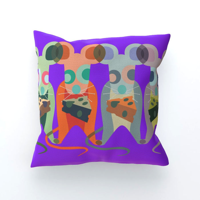 Cushions - Mice on Purple - printonitshop