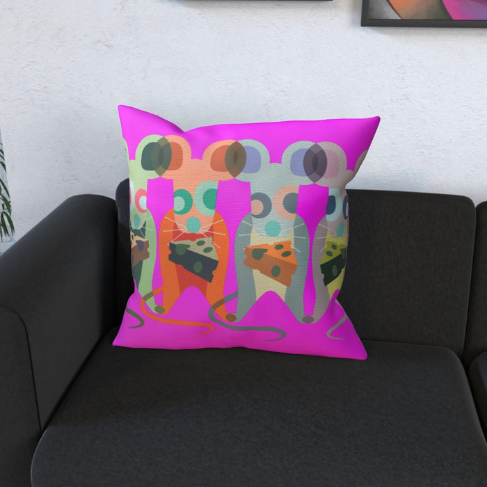 Cushions - Mice on Pink - printonitshop