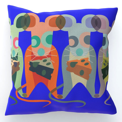 Cushions - Mice on Blue - printonitshop