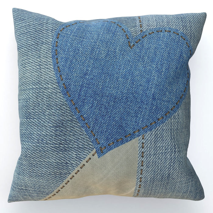 Cushions - Denim Heart - printonitshop