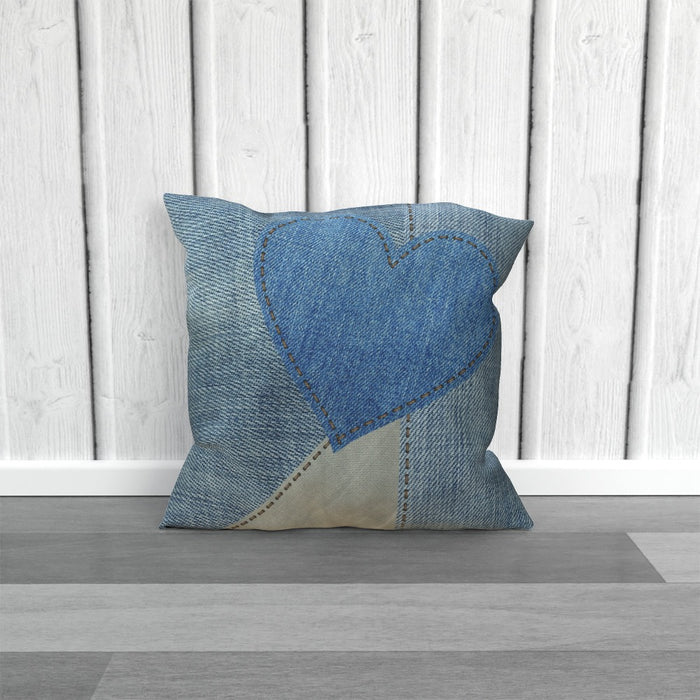 Cushions - Denim Heart - printonitshop