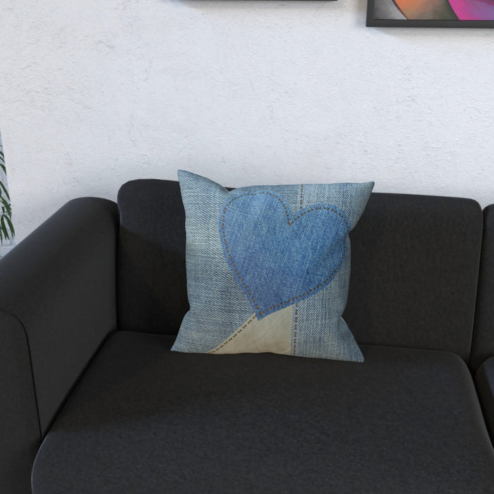 Cushions - Denim Heart - printonitshop