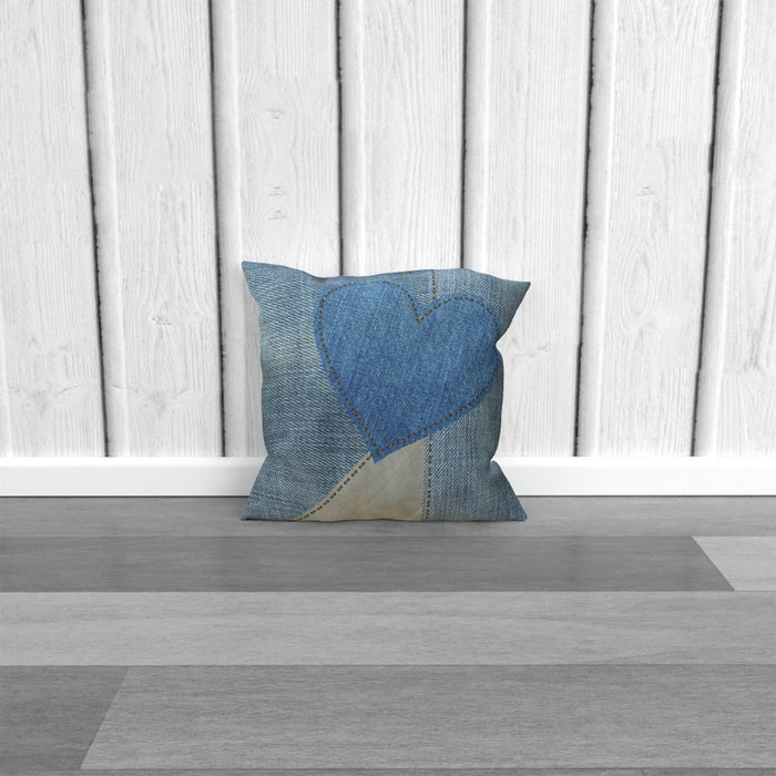 Cushions - Denim Heart - printonitshop