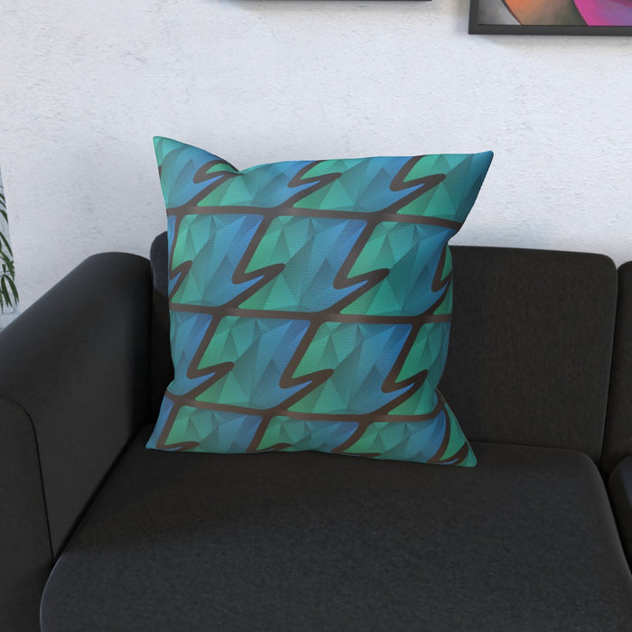 Cushions - Abstract Waves Blue / Green - printonitshop