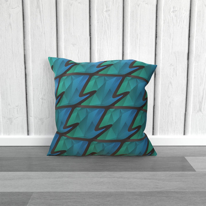 Cushions - Abstract Waves Blue / Green - printonitshop