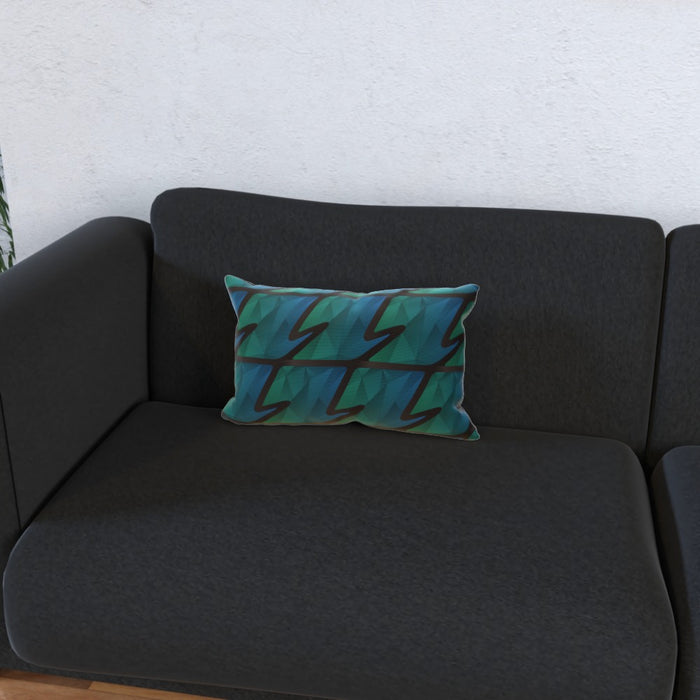 Cushions - Abstract Waves Blue / Green - printonitshop