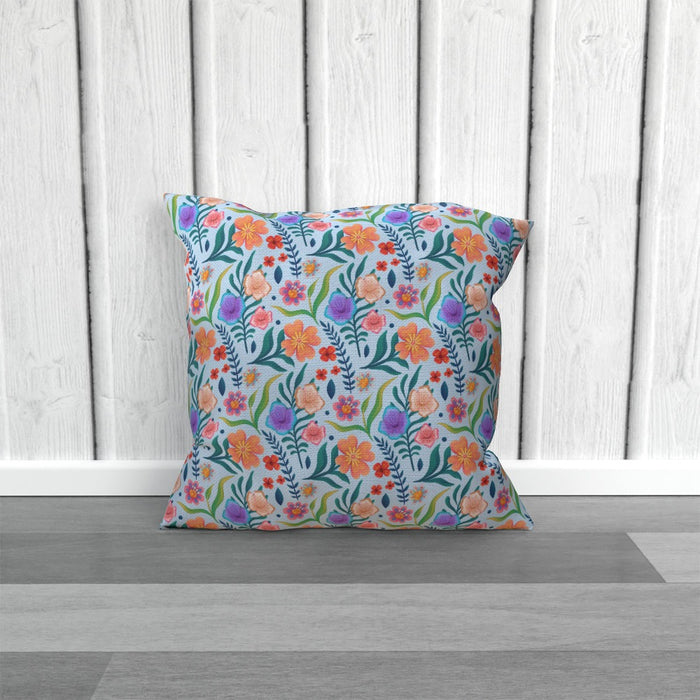 Cushions - Very Floral Blue - printonitshop