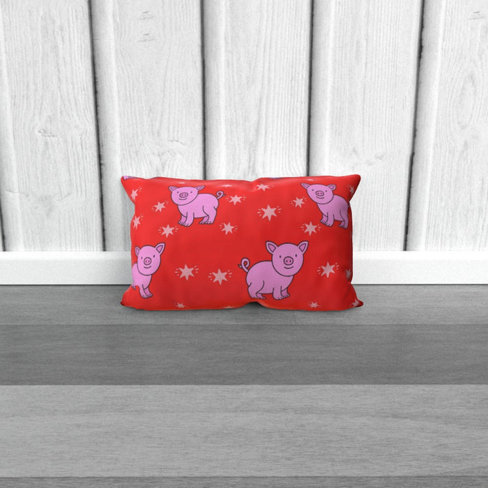 Cushions - Pigs on Red - printonitshop