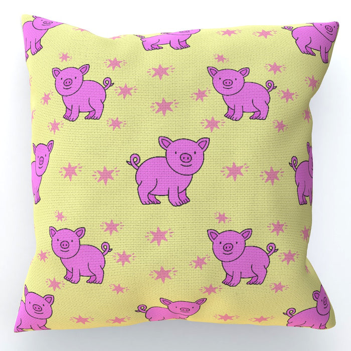 Cushions - Pigs on Yellow - printonitshop