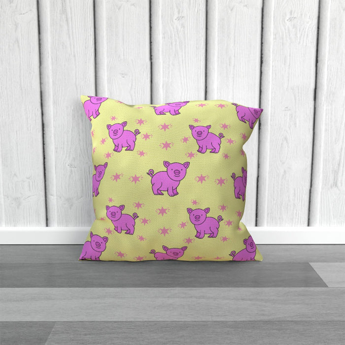 Cushions - Pigs on Yellow - printonitshop