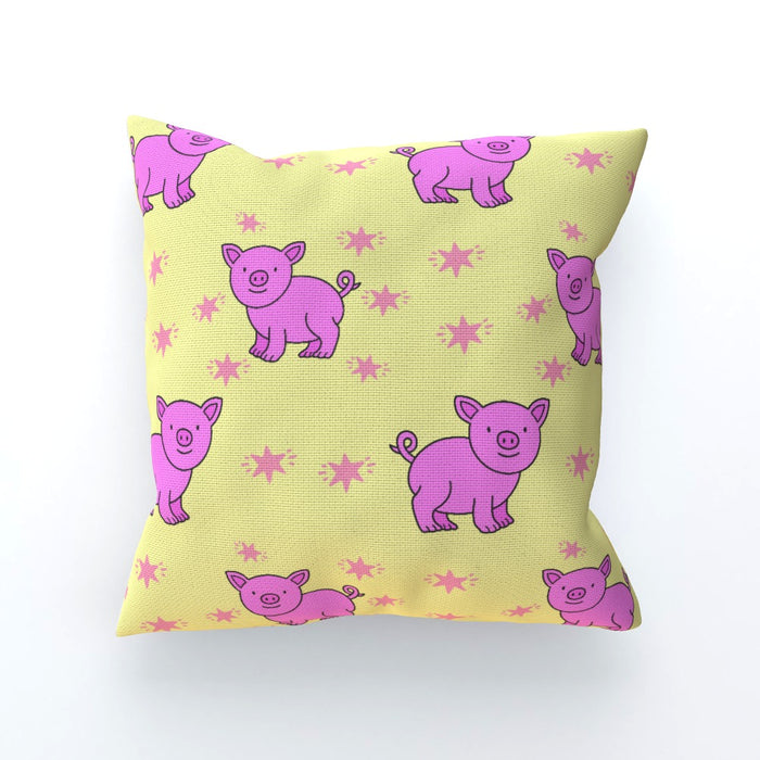 Cushions - Pigs on Yellow - printonitshop