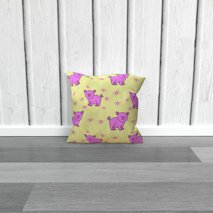 Cushions - Pigs on Yellow - printonitshop