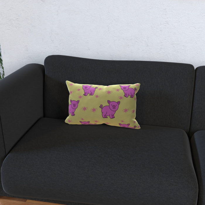 Cushions - Pigs on Yellow - printonitshop