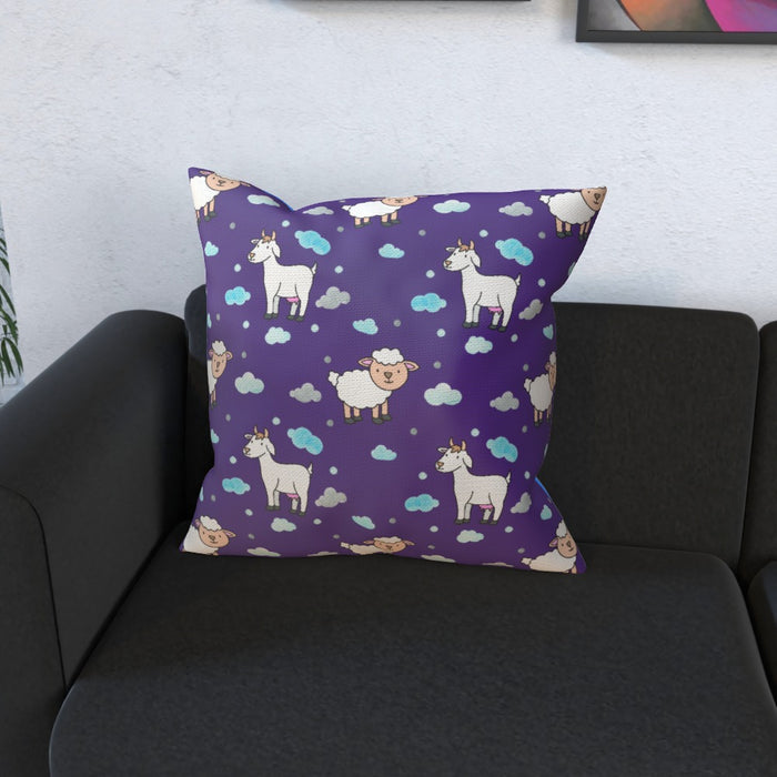 Cushions - Goat / Sheep on Blue - printonitshop