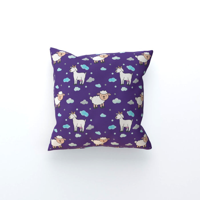 Cushions - Goat / Sheep on Blue - printonitshop