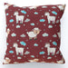 Cushions - Goat / Sheep on Burgundy - printonitshop