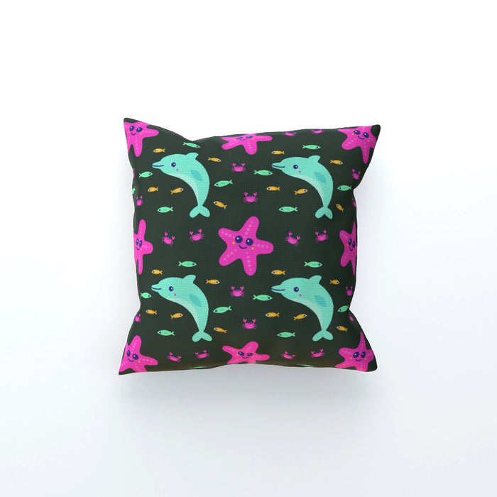 Cushions - Dolphin and Starfish Dark - printonitshop