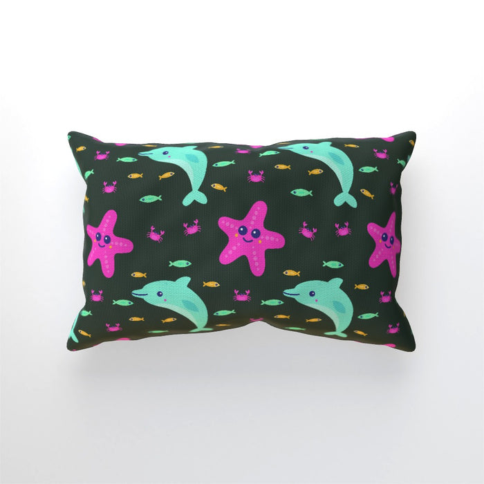 Cushions - Dolphin and Starfish Dark - printonitshop