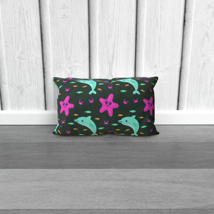 Cushions - Dolphin and Starfish Dark - printonitshop