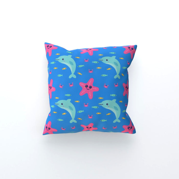 Cushions - Dolphin and Starfish Blue - printonitshop