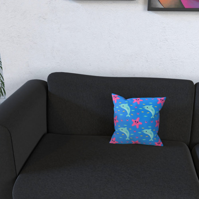 Cushions - Dolphin and Starfish Blue - printonitshop