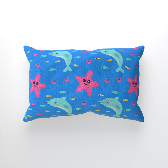 Cushions - Dolphin and Starfish Blue - printonitshop