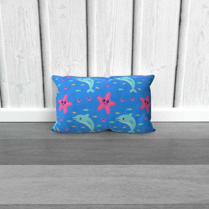 Cushions - Dolphin and Starfish Blue - printonitshop