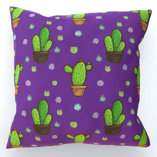 Cushions - Cactus on Purple - printonitshop