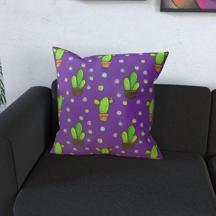 Cushions - Cactus on Purple - printonitshop