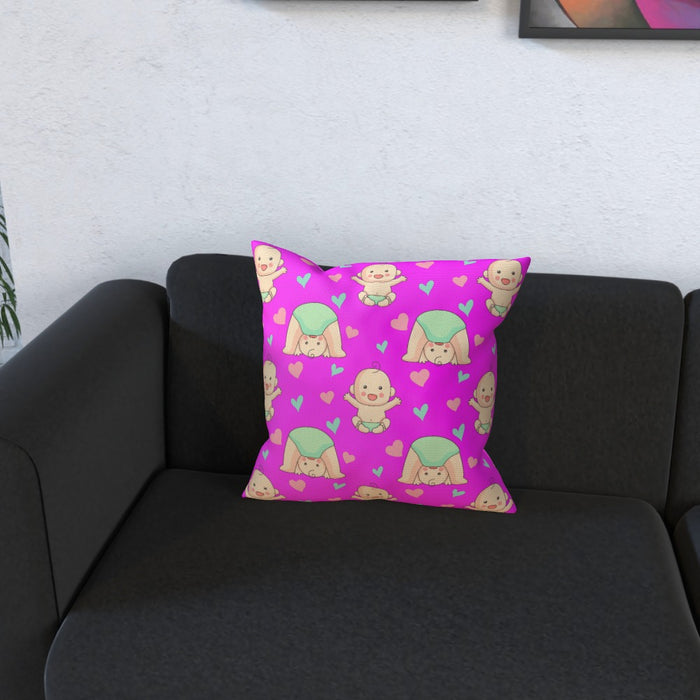 Cushions - Babies on Pink - printonitshop