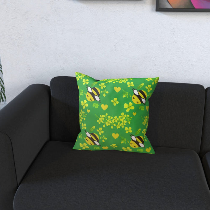 Cushions - Bees On Green - printonitshop