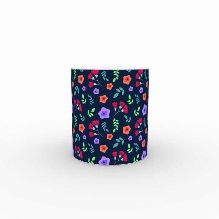 11oz Ceramic Mug - Dark Floral - printonitshop