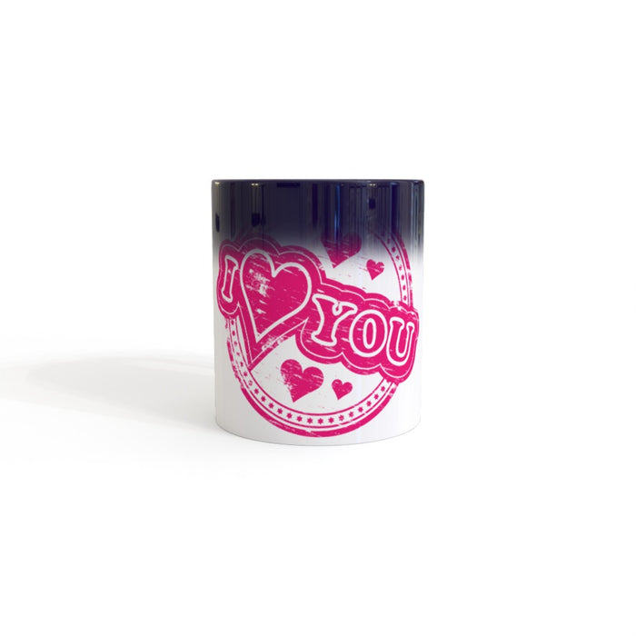 11oz Colour Changing Mug - I Love u roundal - Print On It