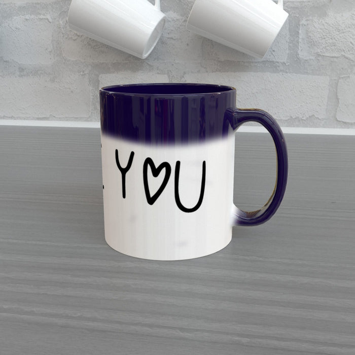 11oz Colour Changing Mug - I Love u - Print On It