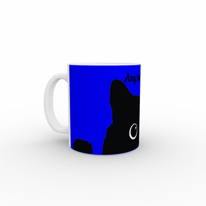 11oz Ceramic Mug - Kitty - Personalised - Blue - Print On It