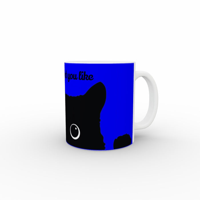 11oz Ceramic Mug - Kitty - Personalised - Blue - Print On It