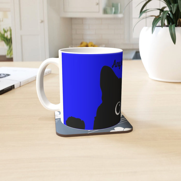 11oz Ceramic Mug - Kitty - Personalised - Blue - Print On It