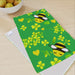 Tea Towel - Bees on Green - printonitshop
